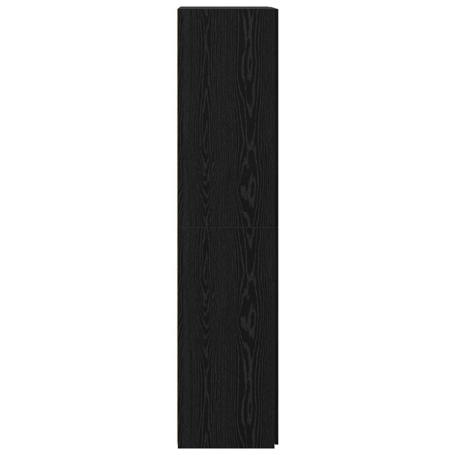 Hoge kast 2 pcs Zwart Eiken 80 x 42 x 185 cm