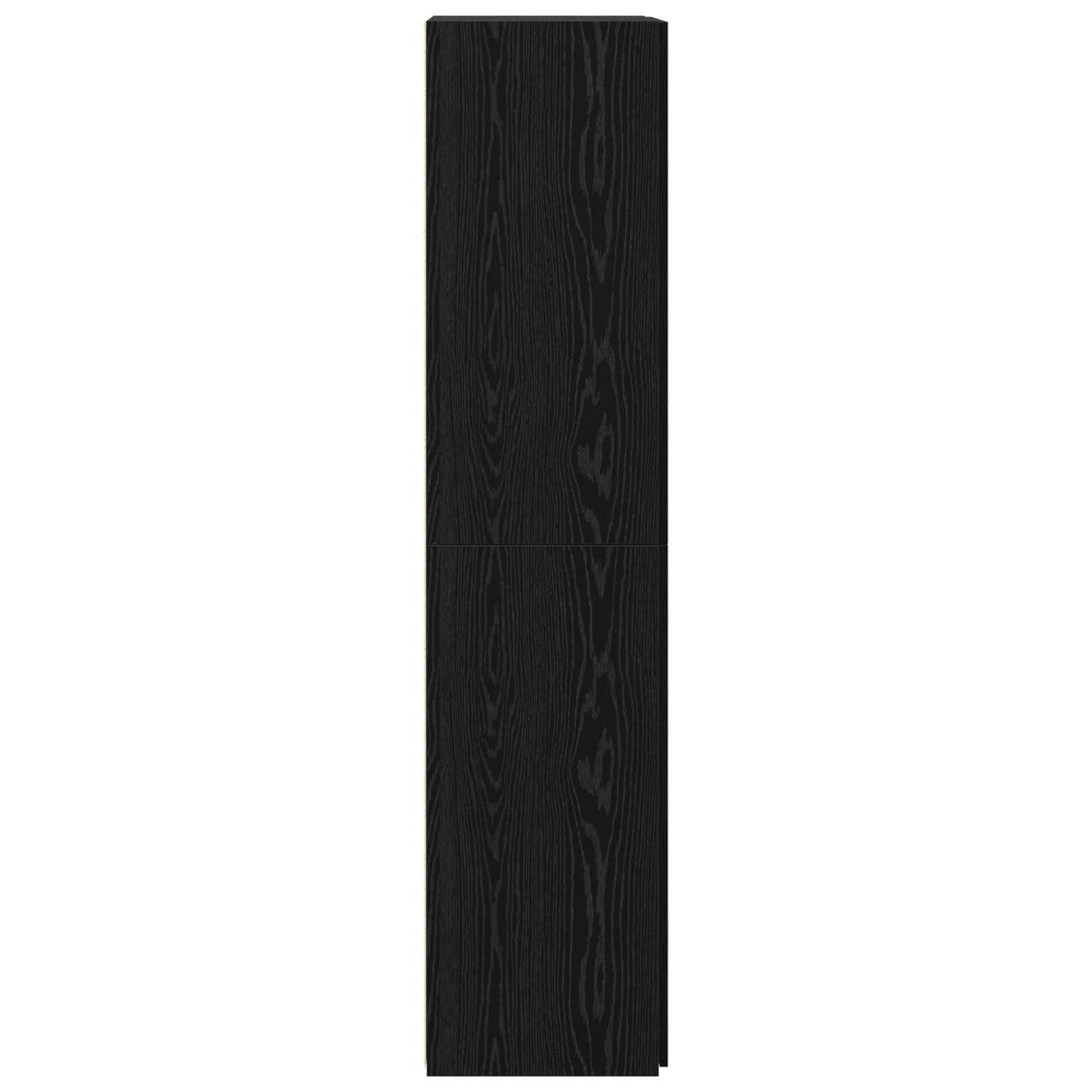 Hoge kast 2 pcs Zwart Eiken 80 x 42 x 185 cm