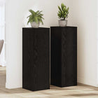 Plant Stand 2 pcs Black Oak 33 x 33 x 100 cm