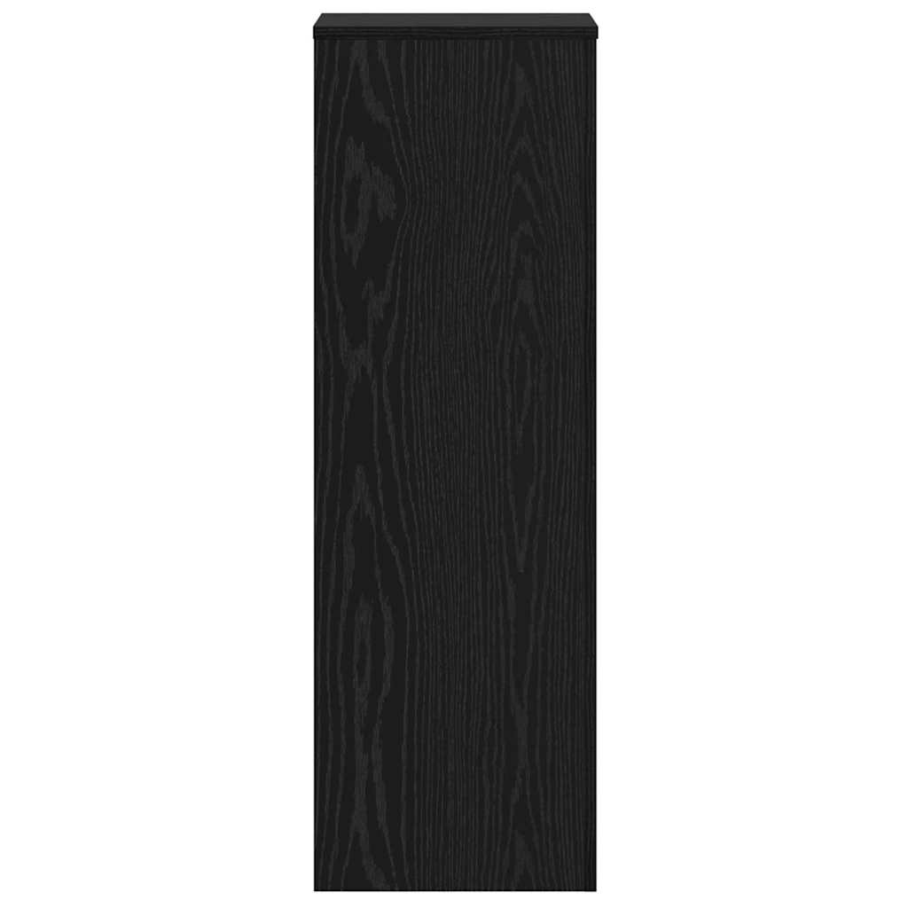 Plantenstandaard 2 pcs Zwart Eiken 33 x 33 x 100 cm
