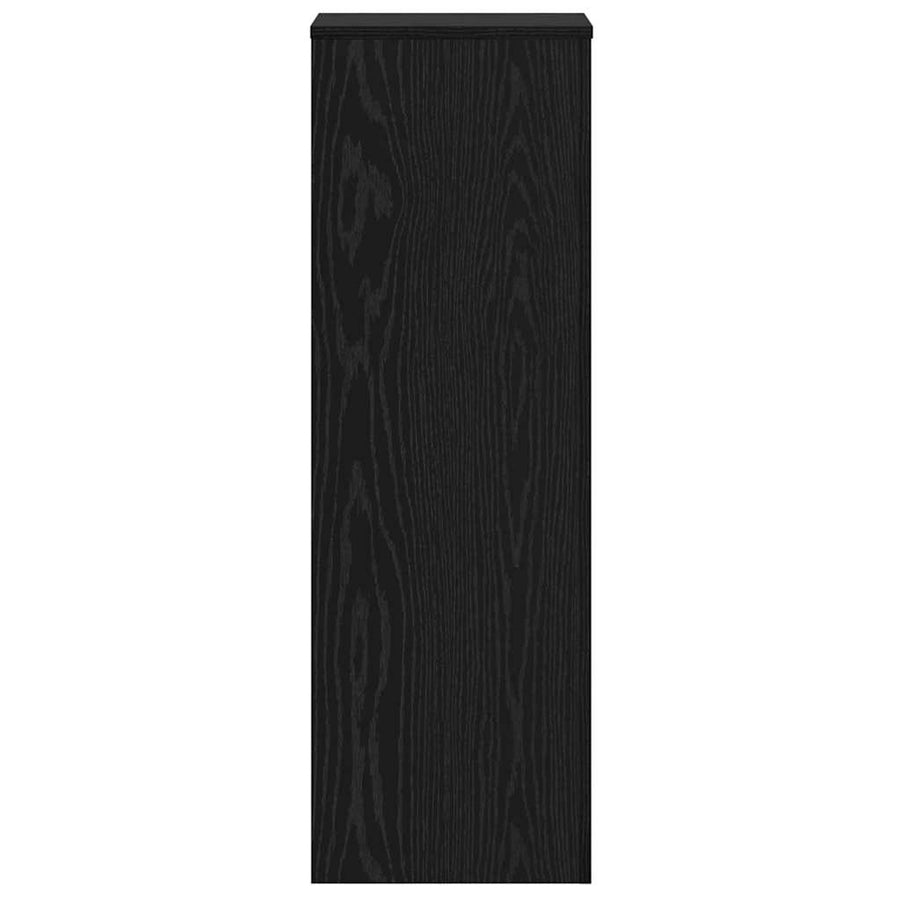 Plantenstandaard 2 pcs Zwart Eiken 33 x 33 x 100 cm