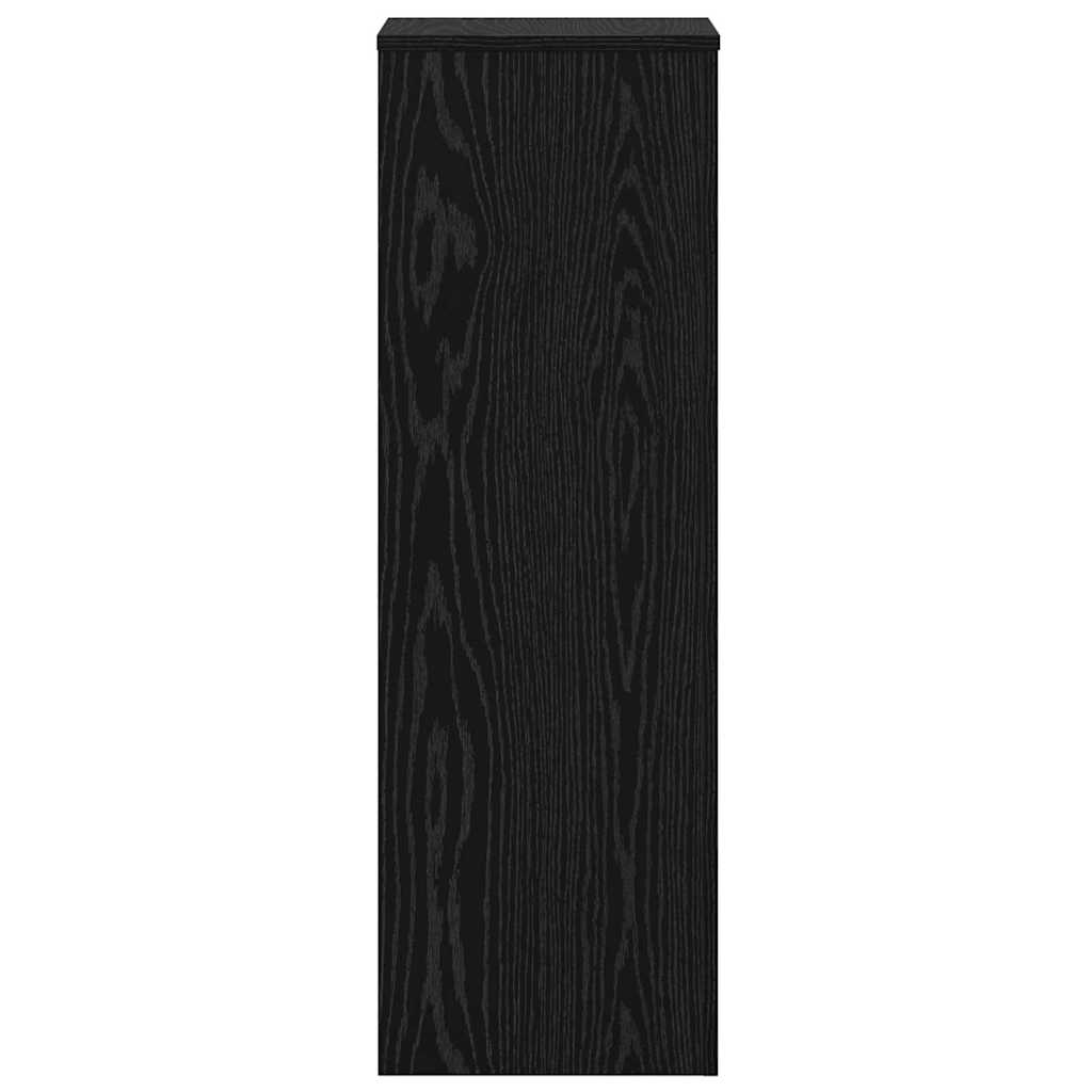Plantenstandaard 2 pcs Zwart Eiken 33 x 33 x 100 cm