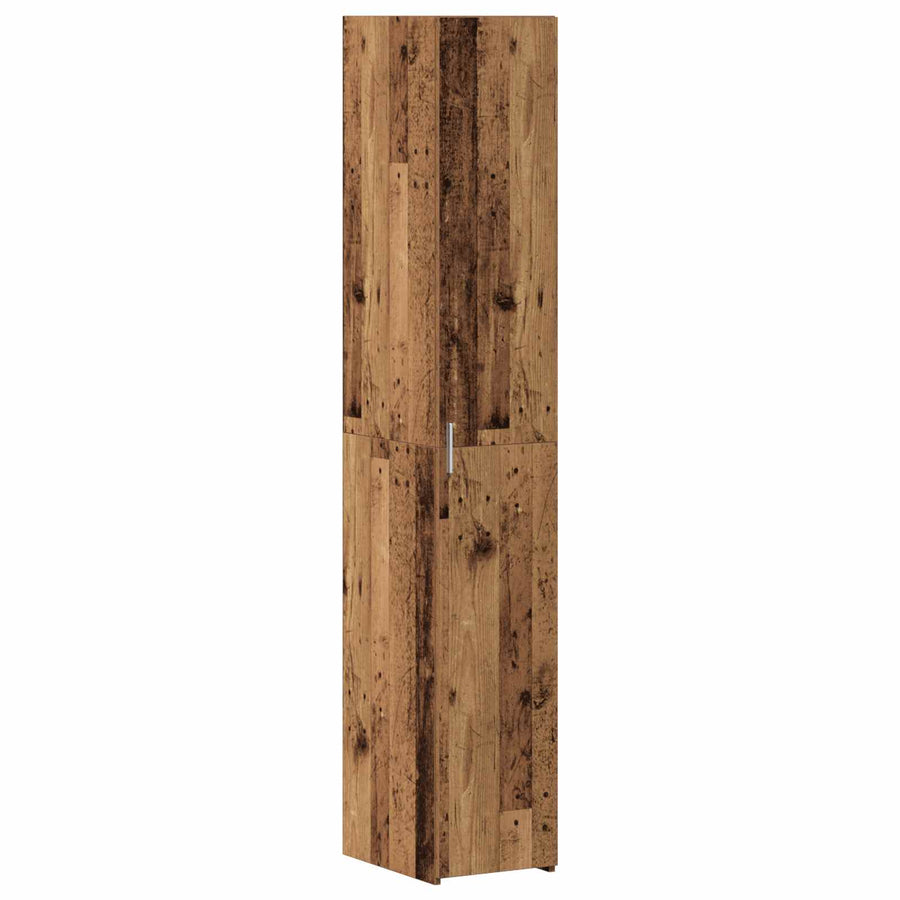 2-delige opbergkast met planken 2 pcs Oud hout Bewerkt hout