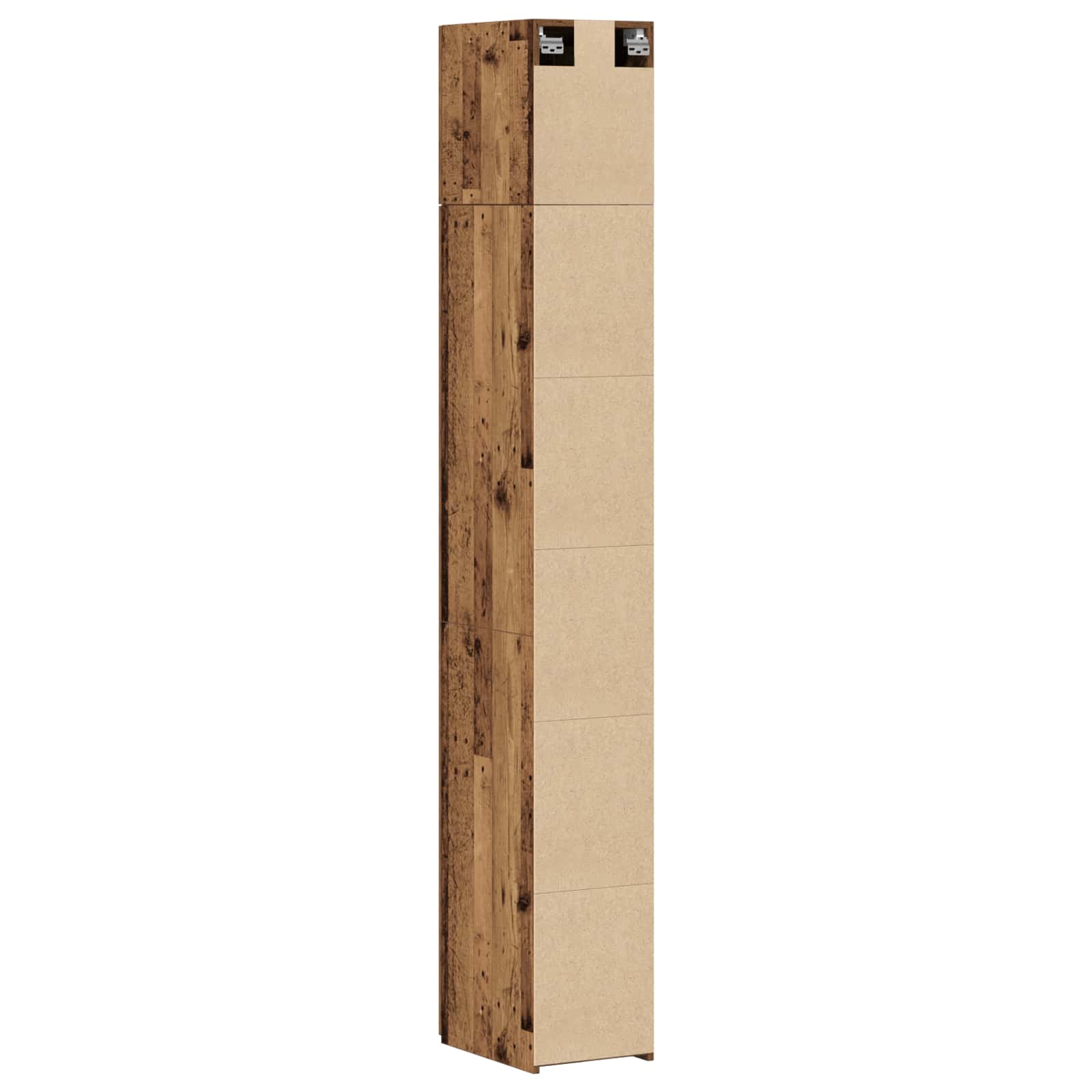 2-delige opbergkast met planken 2 pcs Oud hout Bewerkt hout