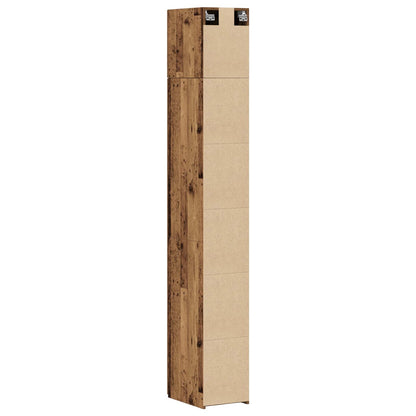 2-delige opbergkast met planken 2 pcs Oud hout Bewerkt hout