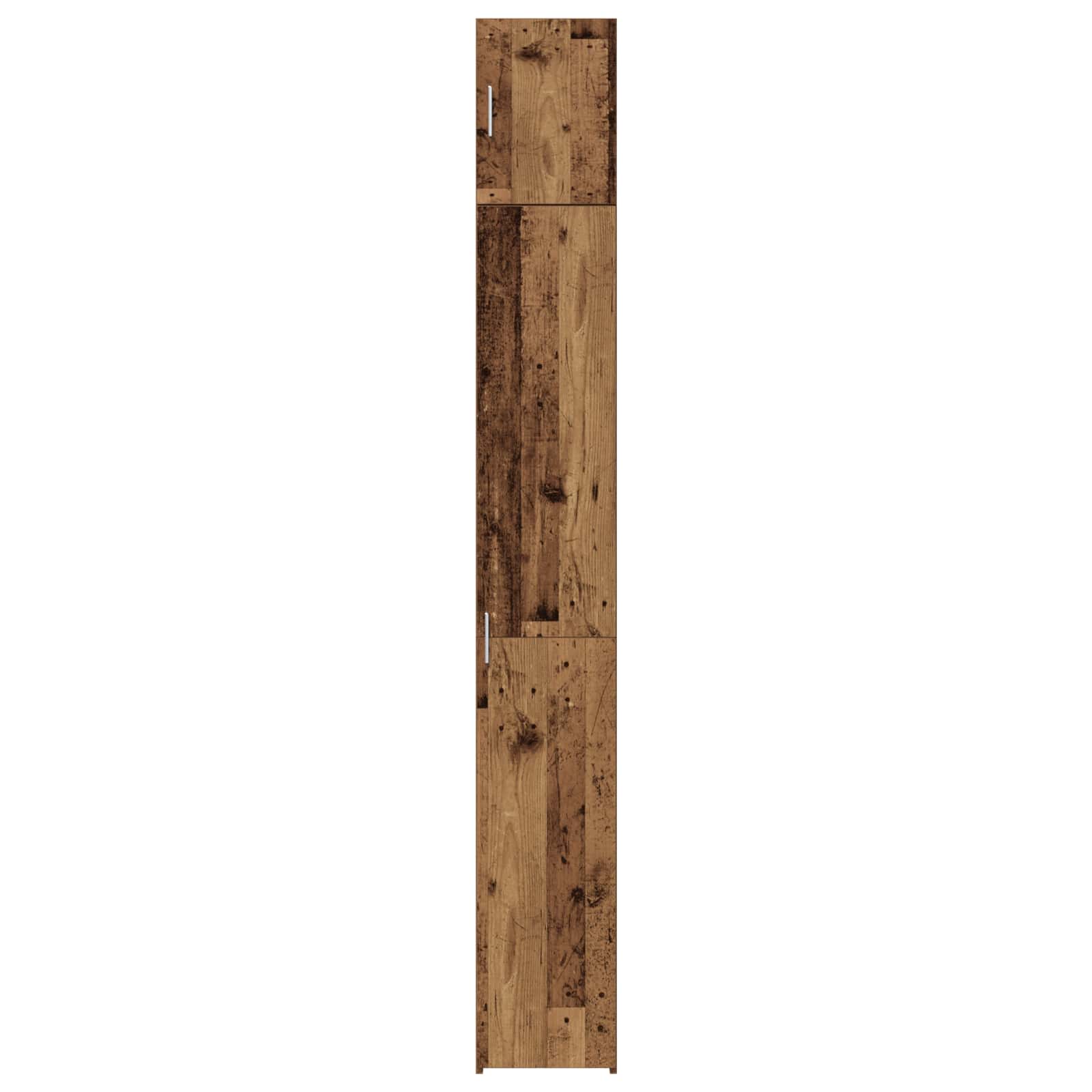2-delige opbergkast met planken 2 pcs Oud hout Bewerkt hout
