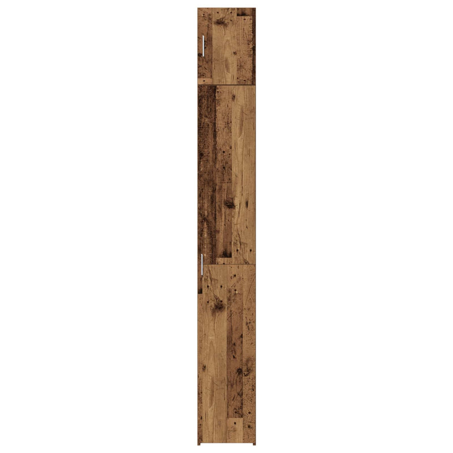 2-delige opbergkast met planken 2 pcs Oud hout Bewerkt hout