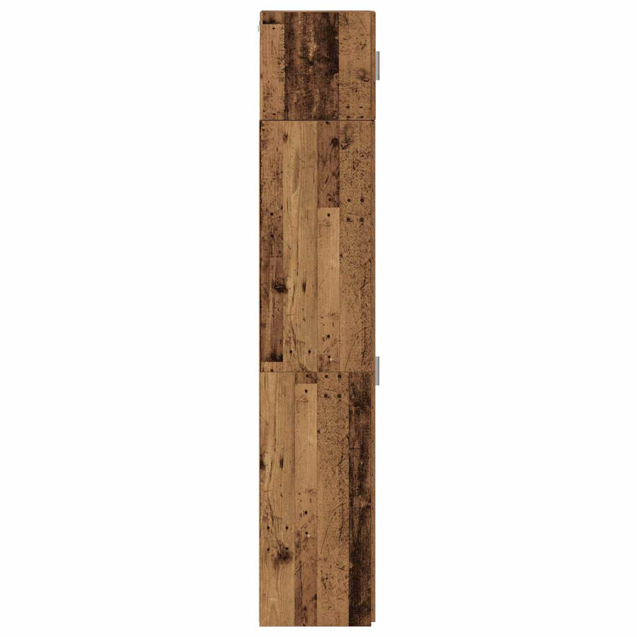2-delige opbergkast met planken 2 pcs Oud hout Bewerkt hout