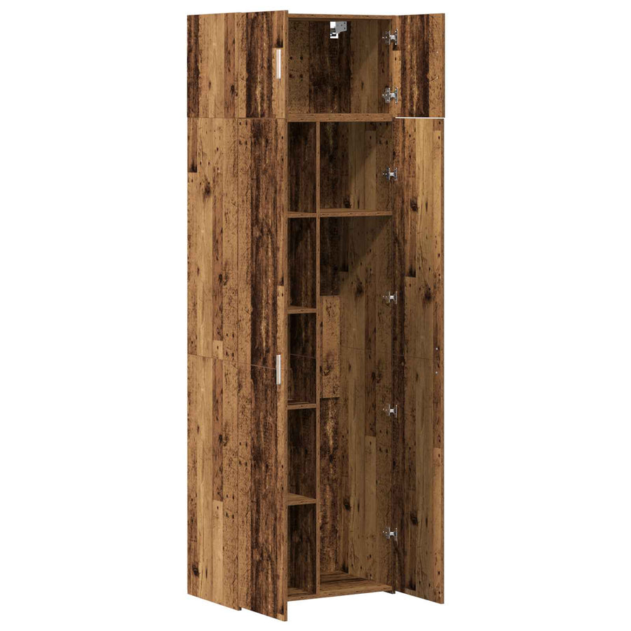 Opbergkast 2 pcs Oudhout 70 x 42,5 x 185 cm