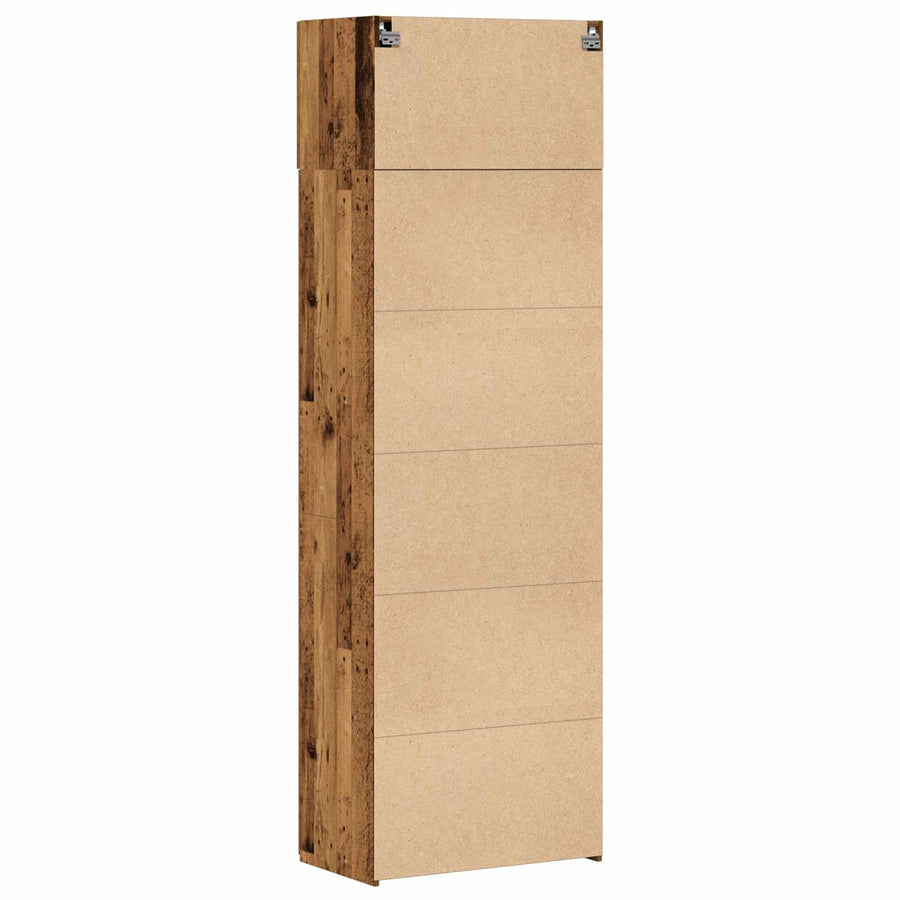 Opbergkast 2 pcs Oudhout 70 x 42,5 x 185 cm