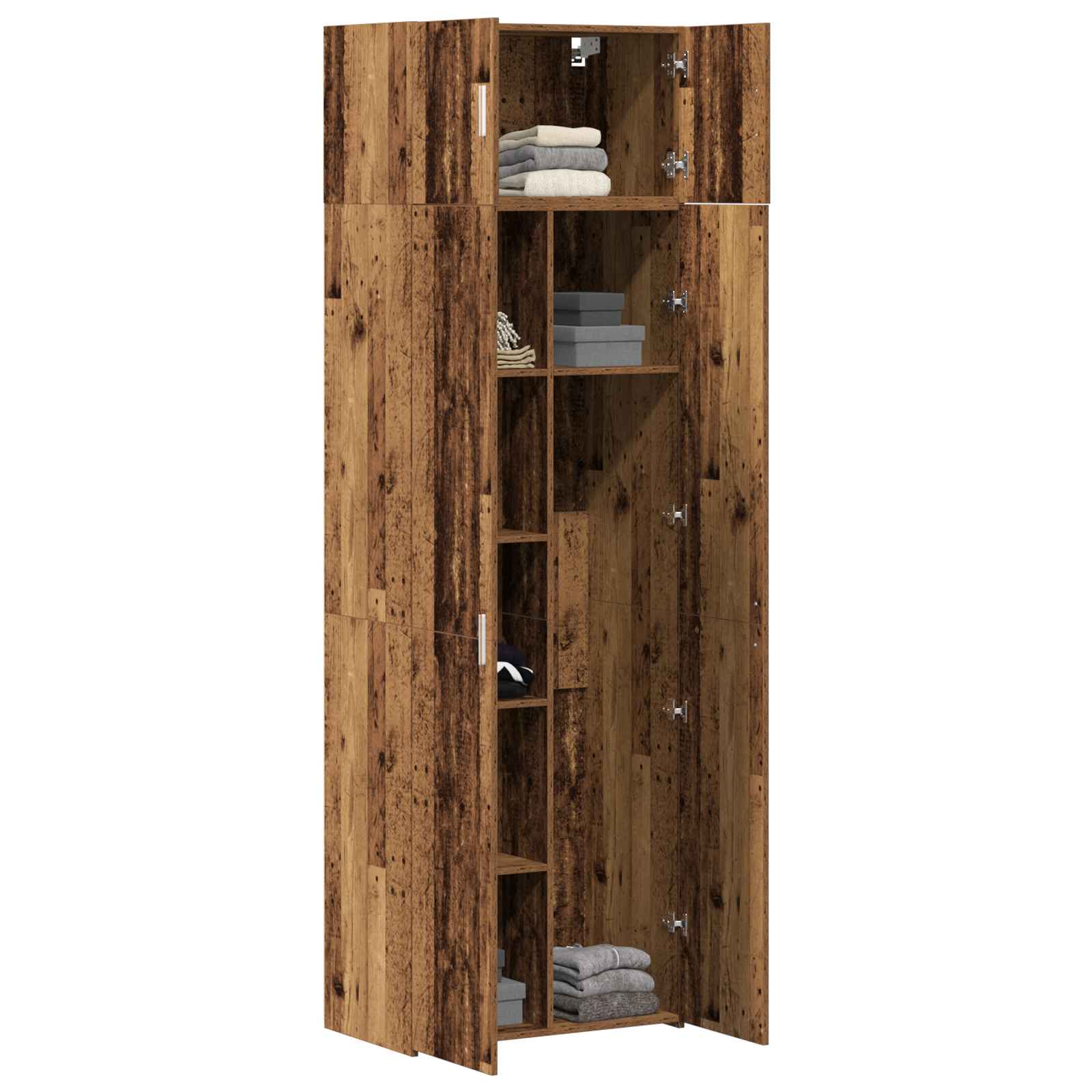 Opbergkast 2 pcs Oudhout 70 x 42,5 x 185 cm