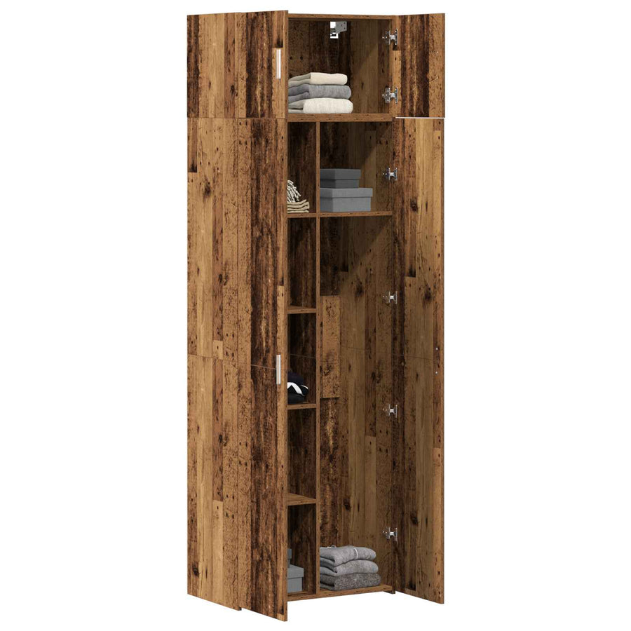 Opbergkast 2 pcs Oudhout 70 x 42,5 x 185 cm
