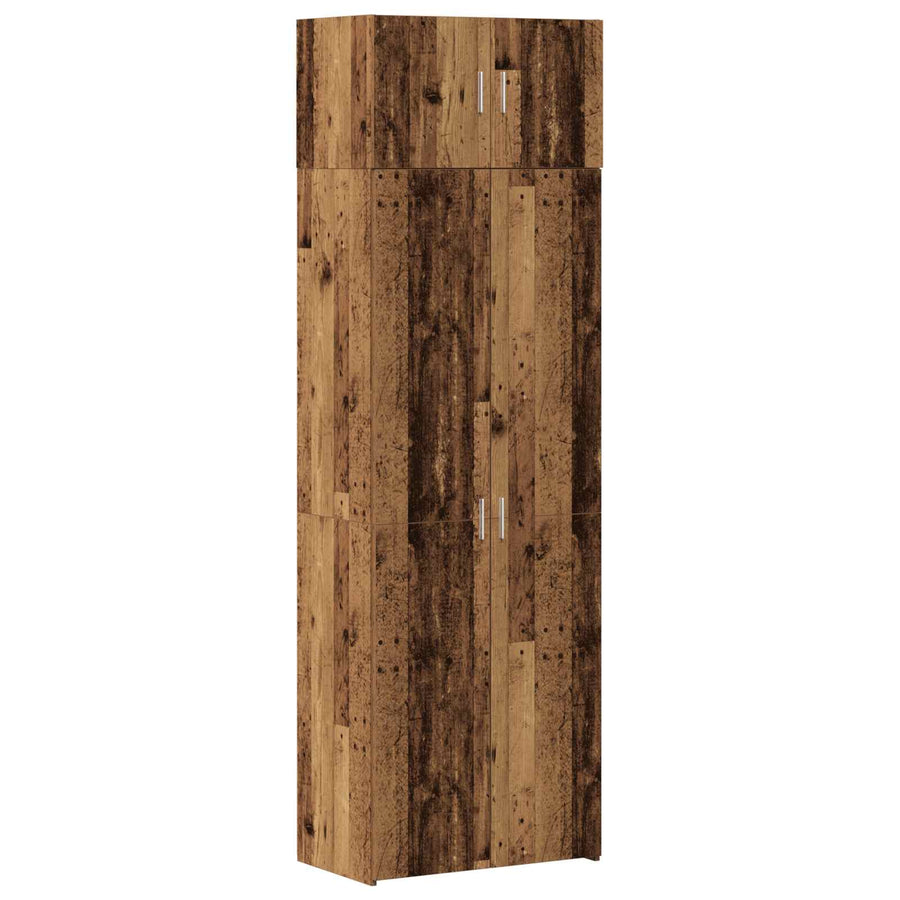 Opbergkast 2 pcs Oudhout 70 x 42,5 x 225 cm