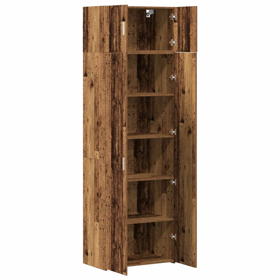 Opbergkast 2 pcs Oudhout 70 x 42,5 x 225 cm