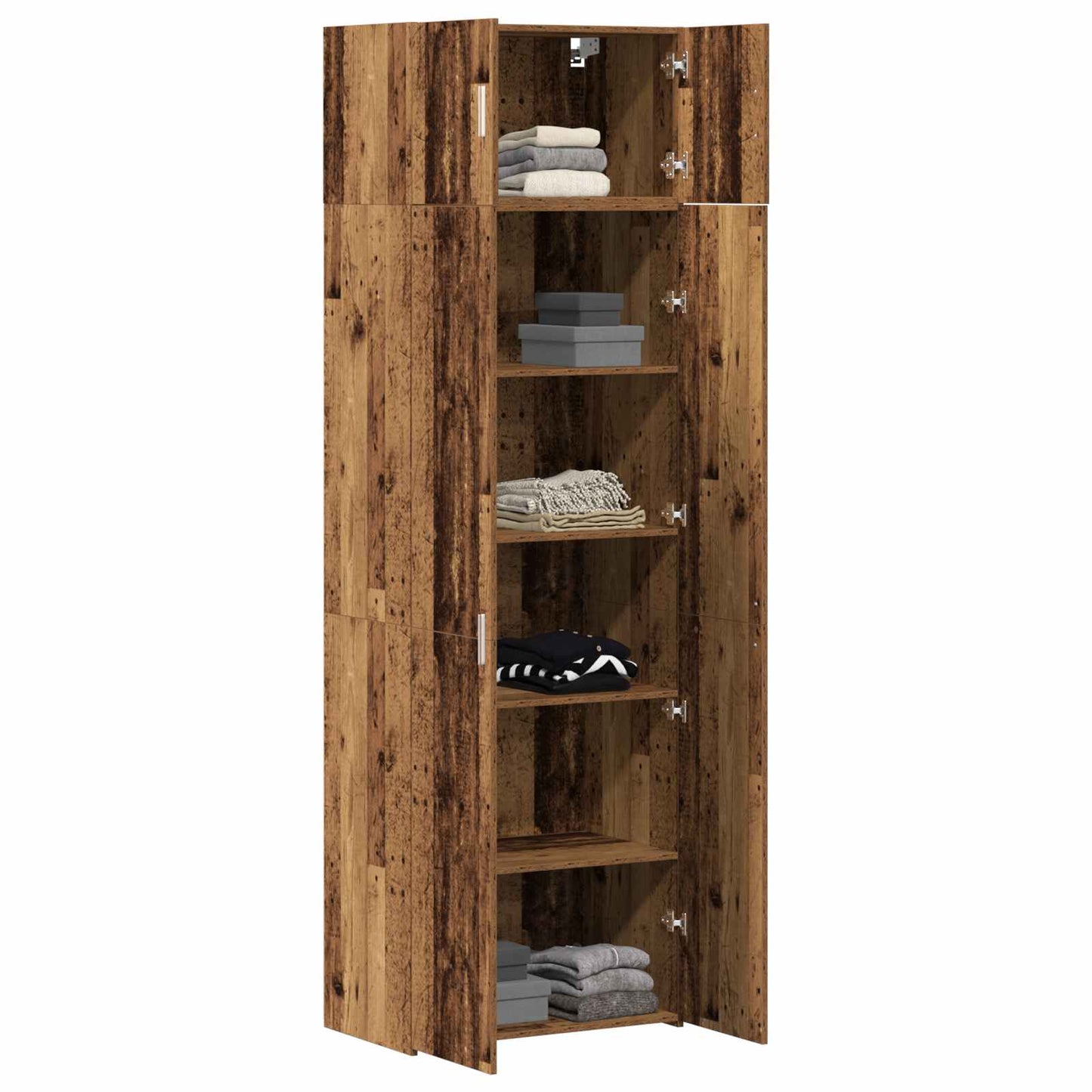 Opbergkast 2 pcs Oudhout 70 x 42,5 x 225 cm