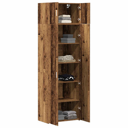 Opbergkast 2 pcs Oudhout 70 x 42,5 x 225 cm