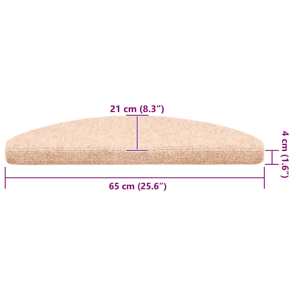 Trapmatten zelfklevend 20 st 65x21x4 cm crèmekleurig