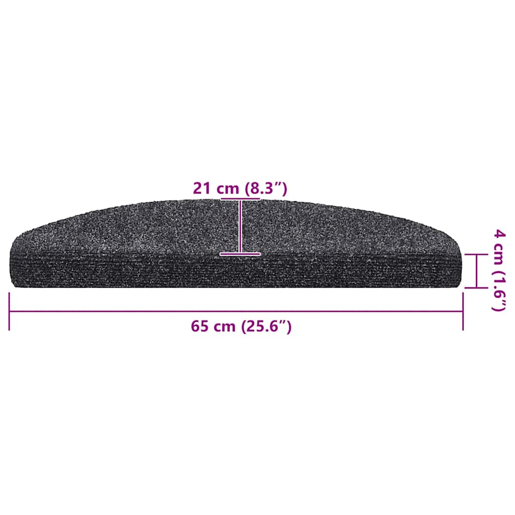 Trapmatten zelfklevend 20 st 65x21x4 cm donkergrijs