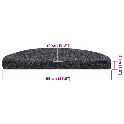 Trapmatten zelfklevend 20 st 65x21x4 cm donkergrijs