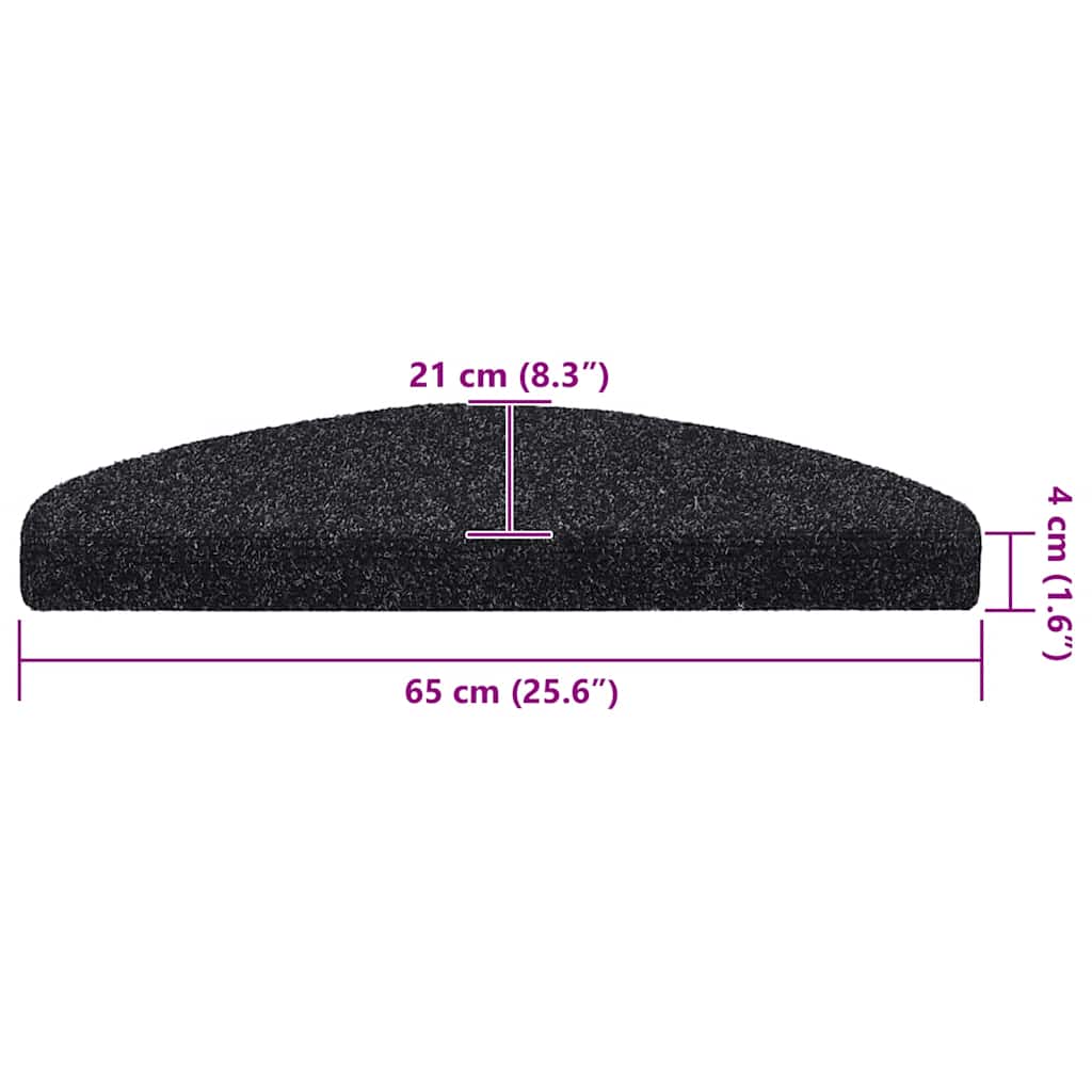 Trapmatten zelfklevend 20 st 65x21x4 cm zwart