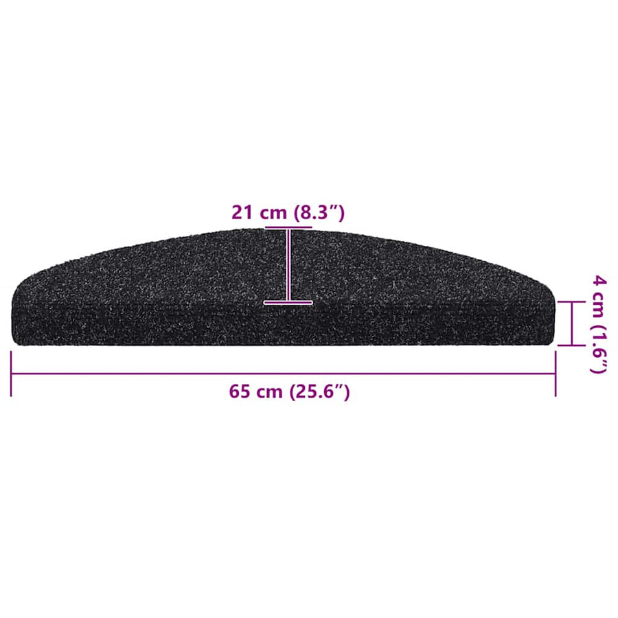 Trapmatten zelfklevend 20 st 65x21x4 cm zwart