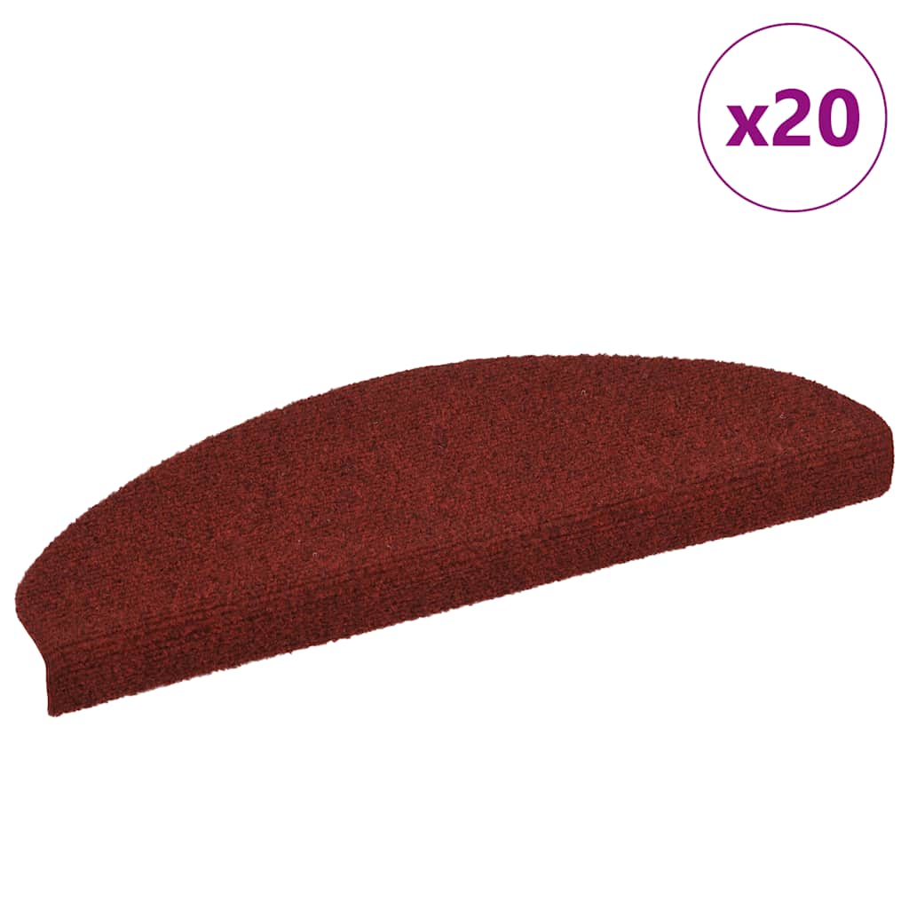 Trapmatten zelfklevend 20 st 65x21x4 cm rood