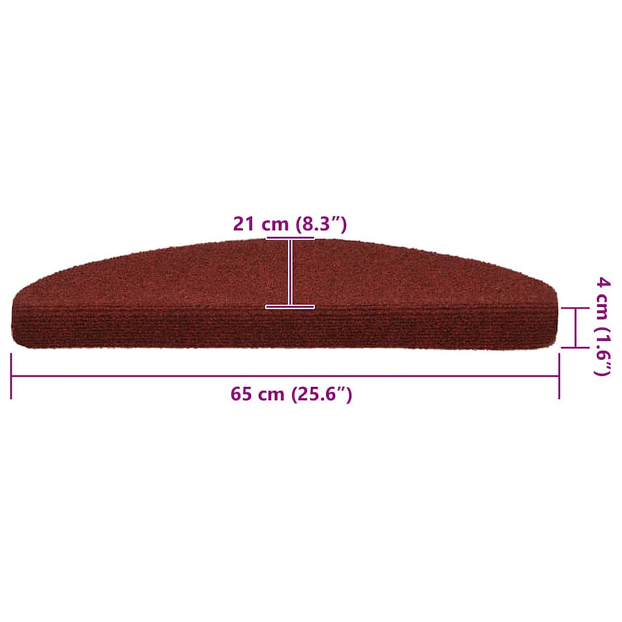 Trapmatten zelfklevend 20 st 65x21x4 cm rood