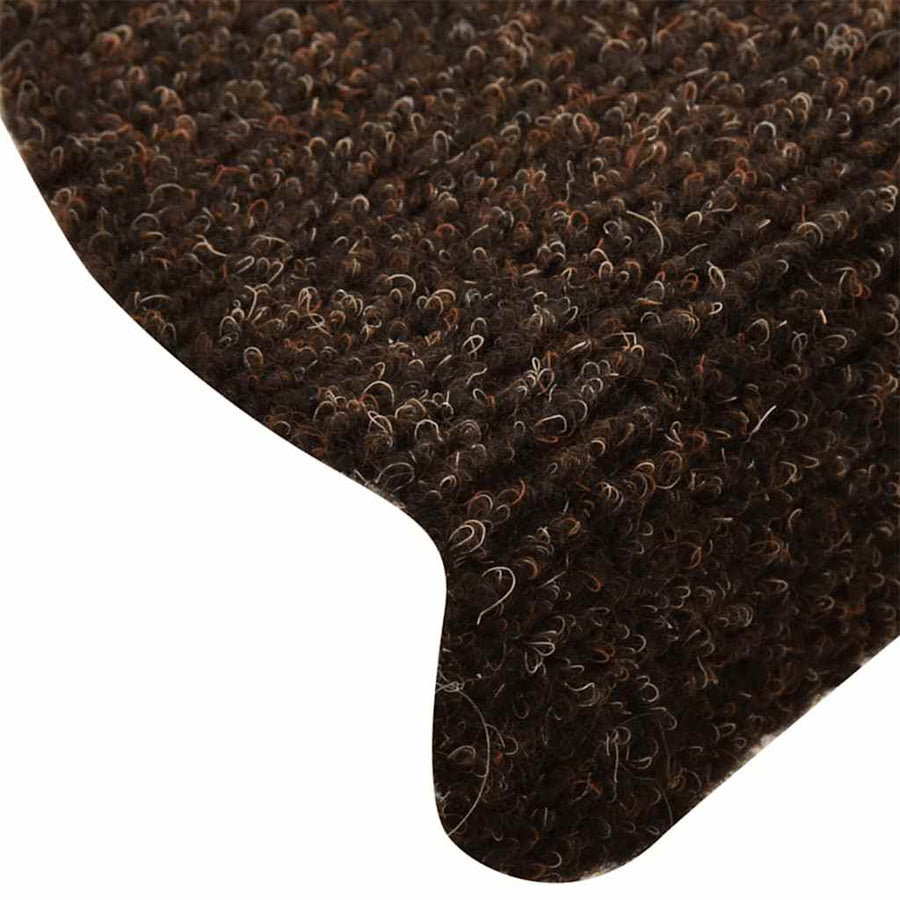 Trapmatten Zelfklevend 20 stuks 65x21x4 cm Bruin Halfrond Groot