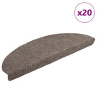Stair Mats Self-Adhesive 20 pieces 65x21x4 cm Beige Semi-Circular Large