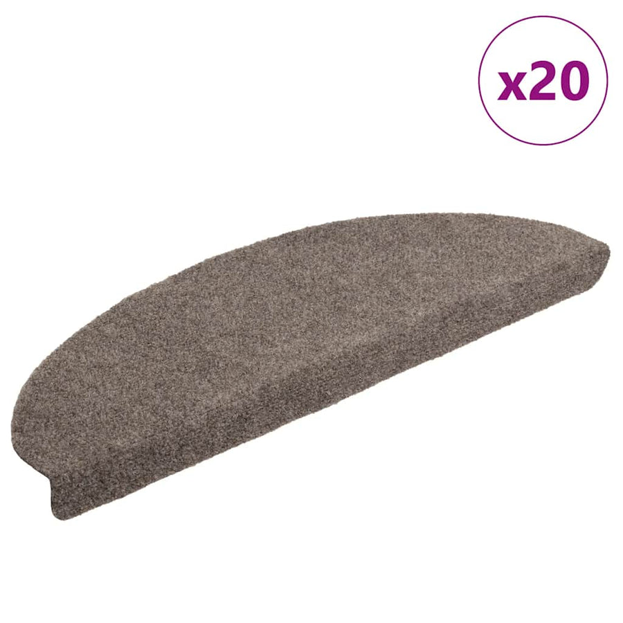 Trapmatten Zelfklevend 20 stuks 65x21x4 cm Beige Halfrond Groot