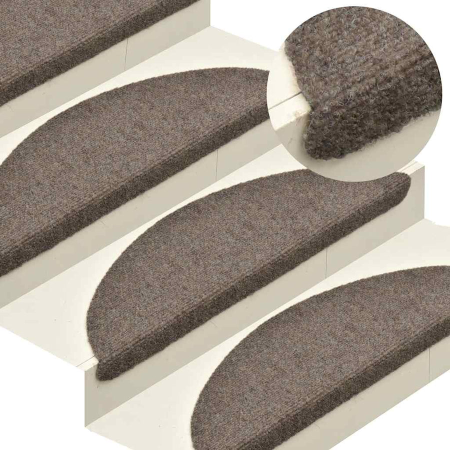 Trapmatten Zelfklevend 20 stuks 65x21x4 cm Beige Halfrond Groot