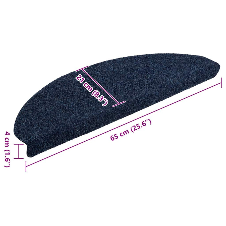 Trapmatten zelfklevend 20 st 65x21x4 cm marineblauw