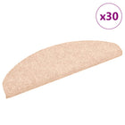 Stair Mats Self-Adhesive 30 pieces 65x21x4 cm light brown Semicircular Large