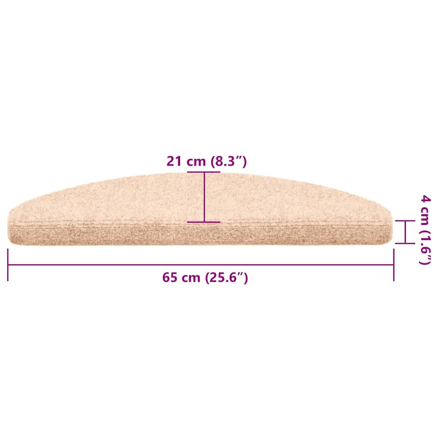 Trapmatten zelfklevend 30 st 65x21x4 cm crèmekleurig