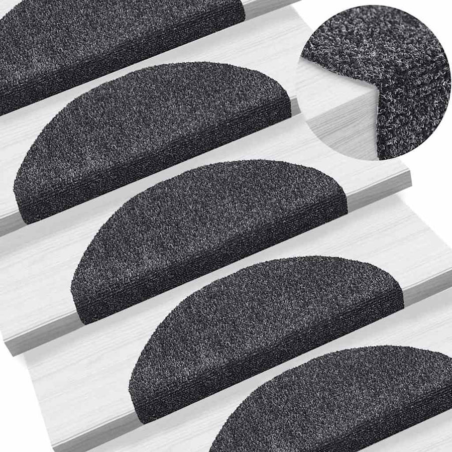 Trapmatten zelfklevend 30 st 65x21x4 cm donkergrijs