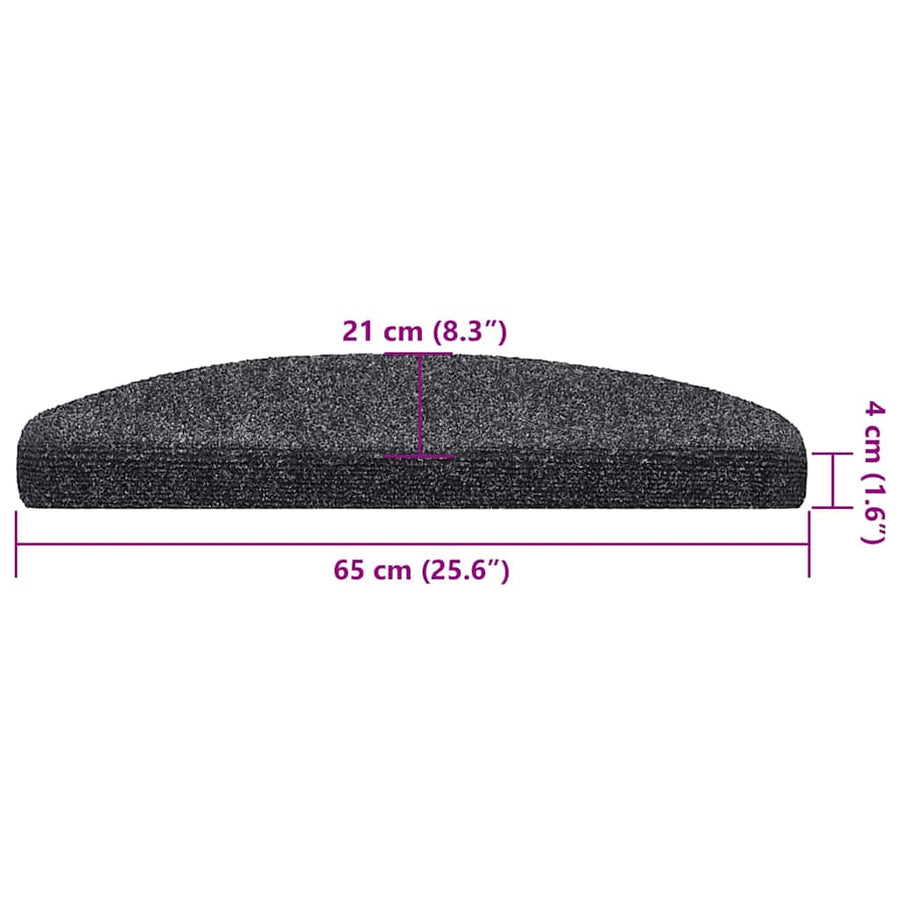 Trapmatten zelfklevend 30 st 65x21x4 cm donkergrijs