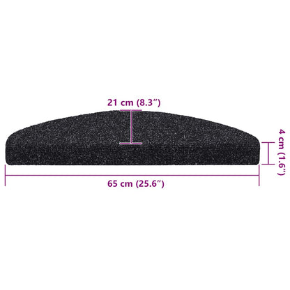 Trapmatten zelfklevend 30 st 65x21x4 cm zwart