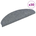 Stair Mats Self-Adhesive 30 pieces 65x21x4 cm Light Grey Semi-circular Large