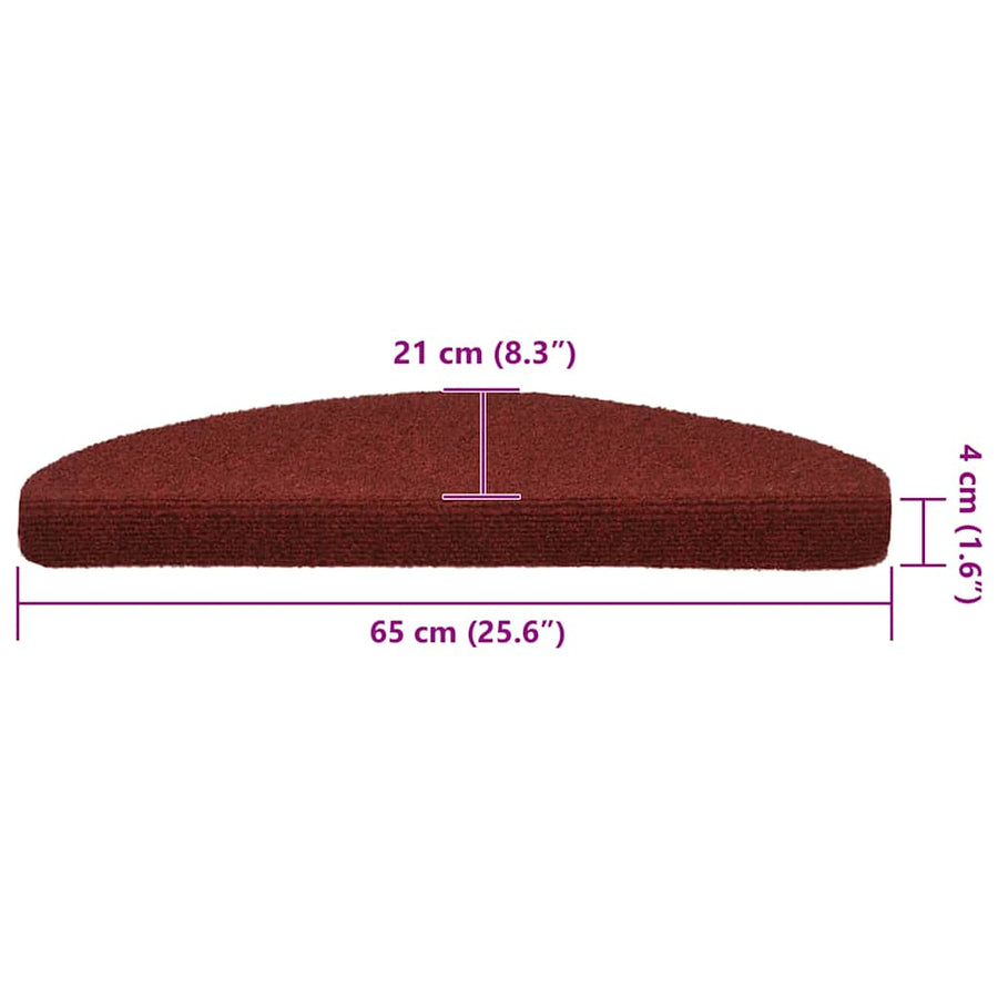 Trapmatten zelfklevend 30 st 65x21x4 cm rood
