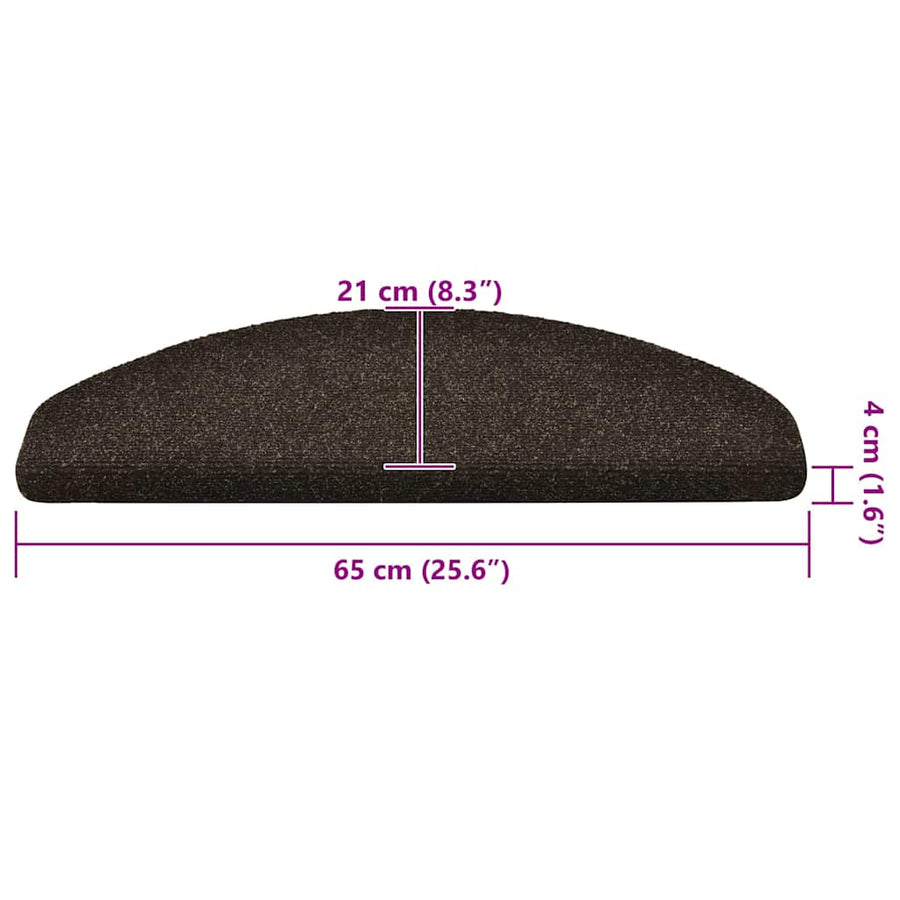 Trapmatten zelfklevend 30 st 65x21x4 cm donkerbruin