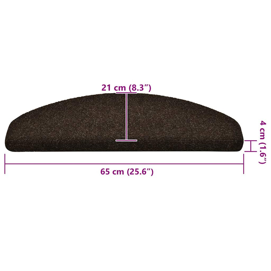 Trapmatten zelfklevend 30 st 65x21x4 cm bruin