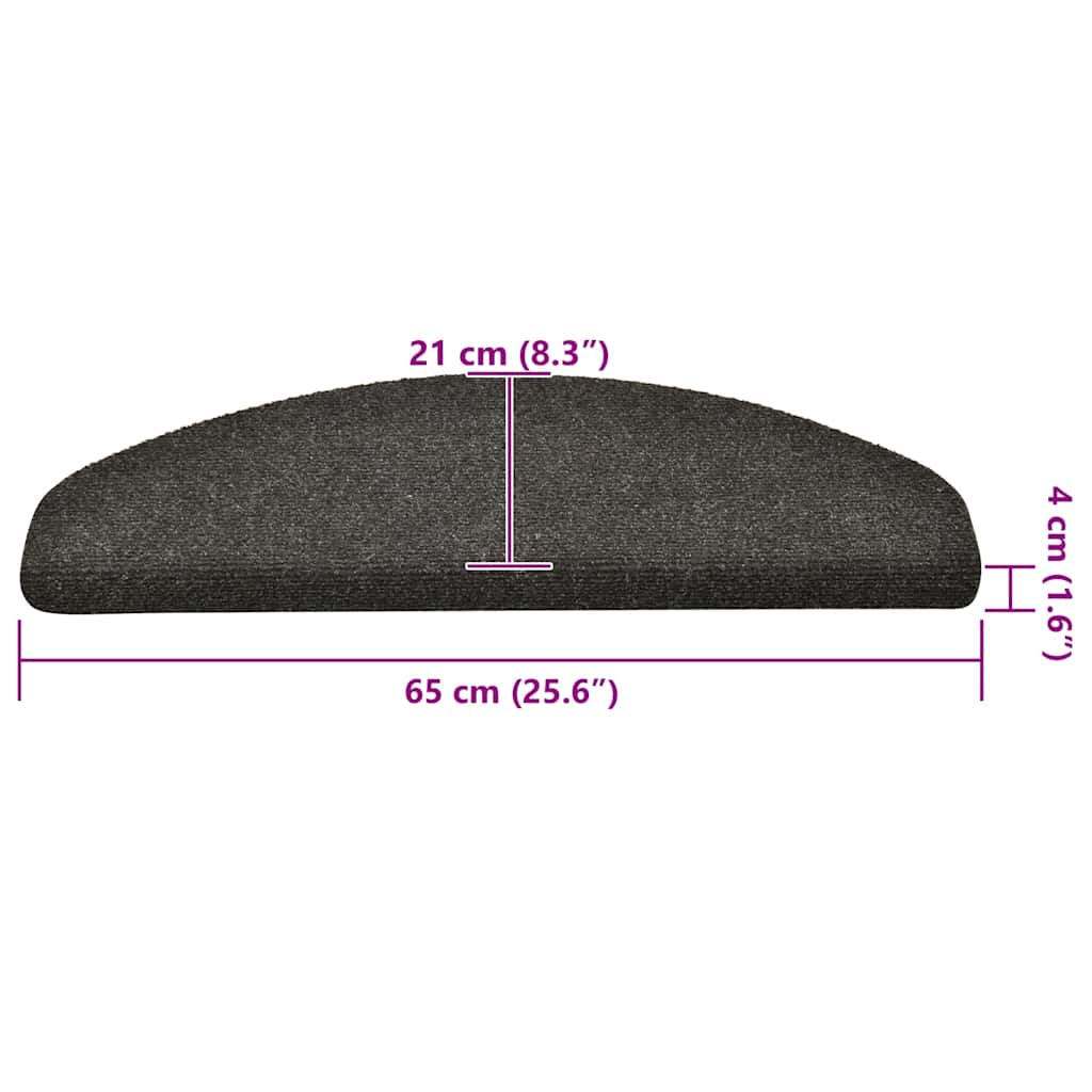 Trapmatten zelfklevend 30 st 65x21x4 cm antraciet