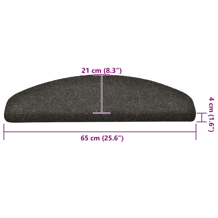 Trapmatten zelfklevend 30 st 65x21x4 cm antraciet
