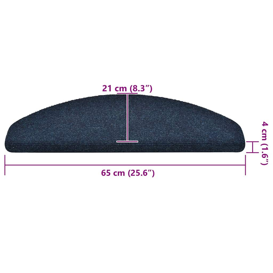 Trapmatten zelfklevend 30 st 65x21x4 cm marineblauw