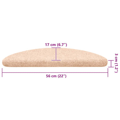 Trapmatten zelfklevend 20 st 56x17x3 cm crèmekleurig