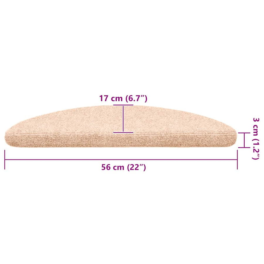 Trapmatten zelfklevend 20 st 56x17x3 cm crèmekleurig