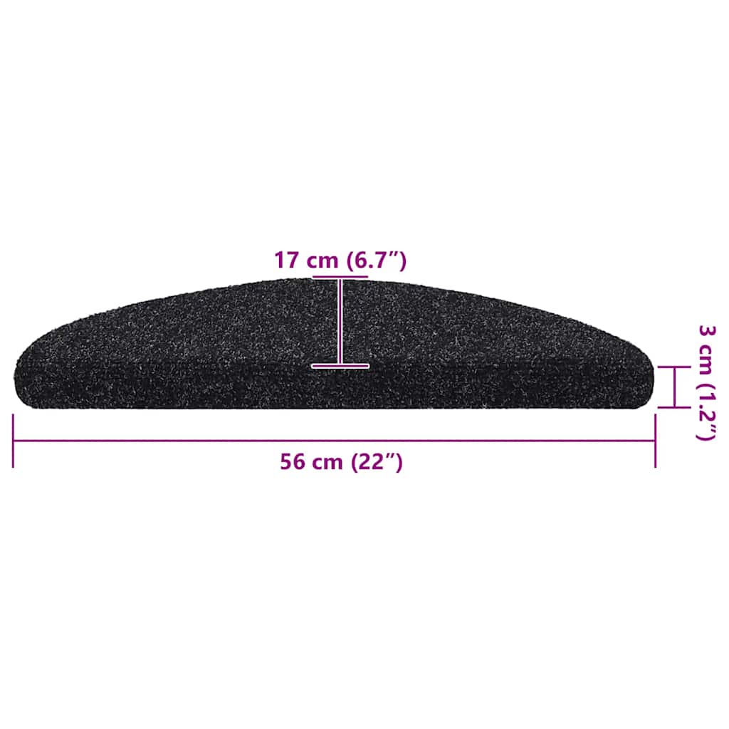 Trapmatten zelfklevend 20 st 56x17x3 cm zwart