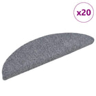 Trapmatten 20 stuks 56x17x3 cm lichtgrijs zelfklevend