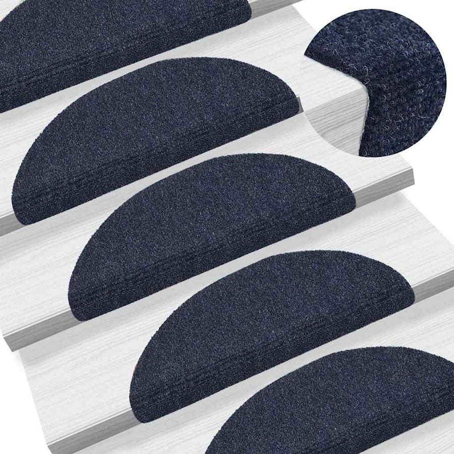 Trapmatten Zelfklevend 20 stuks 56x17x3 cm Blauw Halfrond