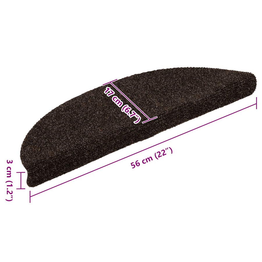 Trapmatten Zelfklevend 20 st 56x17x3 cm bruin